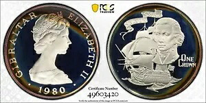 トーン 1981 PR 68 DCAM クラウン ジブラルタル アドミラル ネルソン バトル トラファルガー PCGS 557
