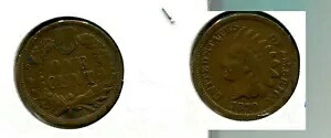 1870 インディアン ヘッド ペニー タイプ コイン VG ファイン 2956S