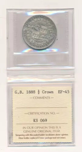 1888 1/2 クラウン イギリス EF 45 ICCS コイン - 送料無料|WORLD RESOURCE【KING店】