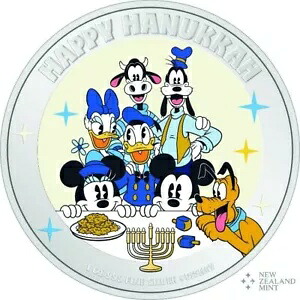 2024 ニウエ ディズニー シーズン グリーティング ハッピー ハヌカ 1 オンス シルバー プルーフ コイン