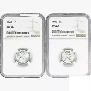 [2] 1943 ウィート セント コイン NGC MS66