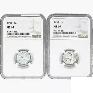[2] 1943 ウィート セント コイン NGC MS66