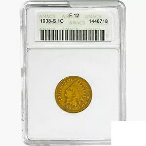 1908-S インディアン ヘッド セント コイン ANACS F12