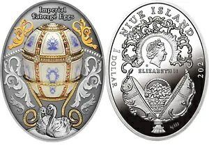トゥエルブ パネル エッグ インペリアル ファベルジェ エッグ シルバー コイン 1$ ニウエ 2021｜WORLD RESOURCE【KING店】