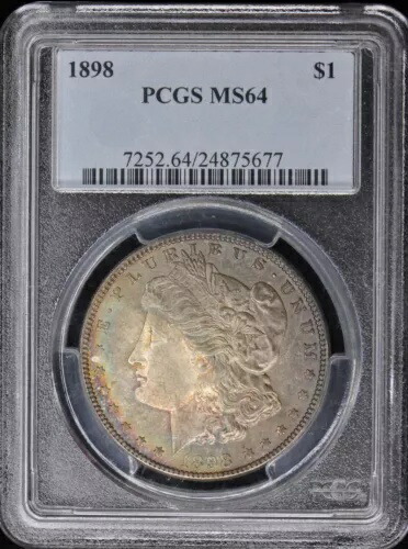 1898年 $1モルガンドル PCGS MS64