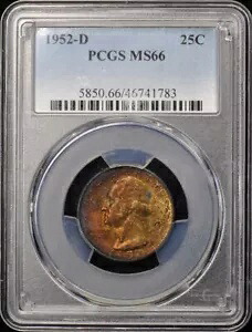 1952-D 25C ワシントン クォーター PCGS MS66 74,415円