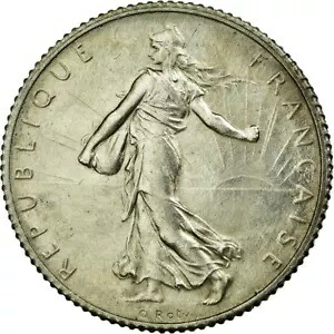 [#50370] コイン、フランス、スムーズ、フラン、1909、MS、シルバー、ガドゥリー:467