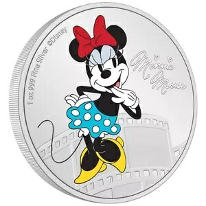 Disney? Minnie Mouse? 2023 - ニウエ - 1オンス PP カラーシルバーコイン-