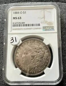 1884-O モーガン シルバー ダラー銀貨 NGC MS 63 (31) 74,415円