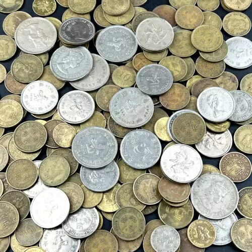 香港コイン 5 LB 香港からの ~475 個のランダムコインのバルクロット ????