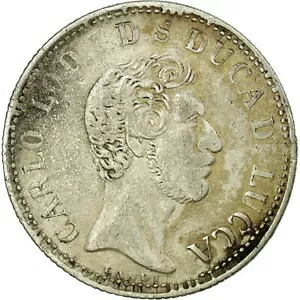 [#14314] コイン、イタリア州、ルッカ、2 リラ、1837 年、VF、シルバー、KM:41