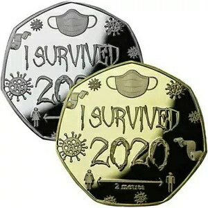 100 個のメダル装飾ホーム記念メモリアル I Survived 2020 合金コイン
