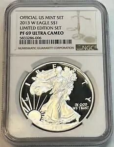 2013 W プルーフ シルバー イーグル NGC PF69 UCAM - 限定版セット