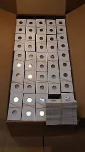 5000 ダイム 2x2 ボール紙ステープル タイプ コイン ホルダー マイラー ウィンドウ付き 10 セント 18MM