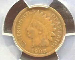 HS&C: 1908 S インディアン ヘッド ペニー/セント PCGS VF25 - 米国コイン