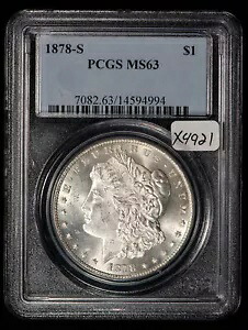 1878-S $1 モーガン シルバー ダラー - フロスティ - PCGS MS 63 - SKU-X4921｜WORLD RESOURCE【KING店】 75,020円