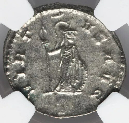 NGC MS クラウディウス II 268-270 AD ローマ帝国デナリウスコイン、火星、スピアシールド付き