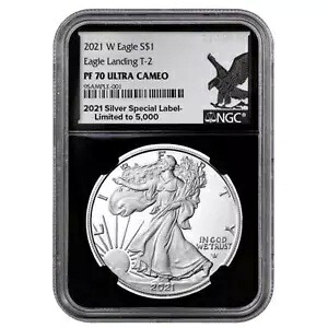 2021-W プルーフ アメリカン シルバー イーグル タイプ 2 NGC PF70 UC ブラック コア ホルダー除く｜WORLD RESOURCE【KING店】