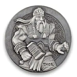 2016 2 オンス シルバー コイン THOR バイキング シリーズ - コイン + COA のみ #A429