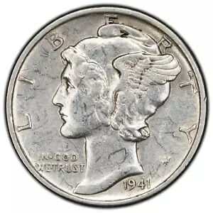 楽天市場】【銀貨】 マーキュリーダイム 1ダイム(10セント)銀貨 1943年