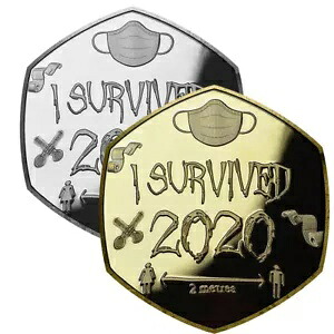 100 個コインギフト記念収集品ホーム合金 I Survived 2020