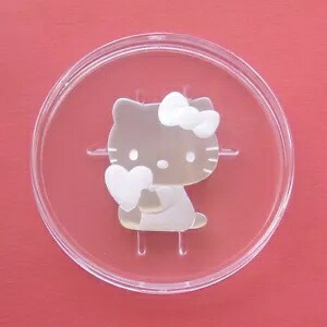 ハローキティ 40周年記念　純銀　 プルーフ ハローキティ40周年記念 純金・純銀製ヒストリーメダル 予約受付開始の