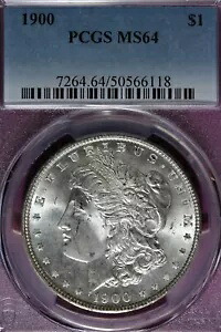 1900 - PCGS MS64 モーガン シルバー ドル! #B47350