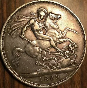 1889 英国 GB グレートブリテン シルバー クラウン コイン｜WORLD RESOURCE【KING店】