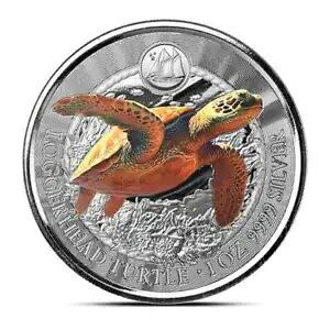 2023 1 オンス ケイマン諸島アカウミガメ銀貨 (色付き)