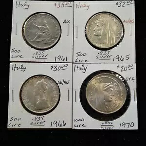 楽天市場】イタリア イタリア銀行創立100年 500・200・100リラ銀貨3点
