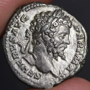 セプティミウス セウェルス デナリウス 古代ローマ帝国銀貨 PROVID AVGG 200AD