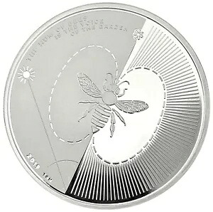 The Grand Silver Bee 2019 1オンス 9999 シルバー地金コイン プルーフ COA付き