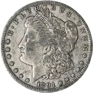 1891 O モーガン シルバー ダラー 非常に上質な VF 写真参照 F651