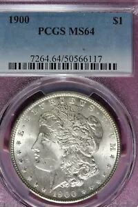 1900 - PCGS MS64 モーガン シルバー ドル! #B47349