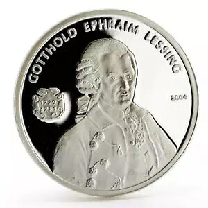 ベナン 1000 フラン ゴットホルト エフライム レッシング プルーフ銀貨 2004