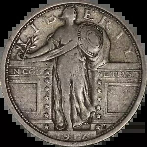 1917-P タイプ 1 スタンディング リバティ クォーター エグゼクティブ コイン コンパのお買い得品