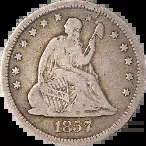 1857-O シーテッド リバティ クォーター エグゼクティブ コイン カンパニーのお得なセール 57,420円