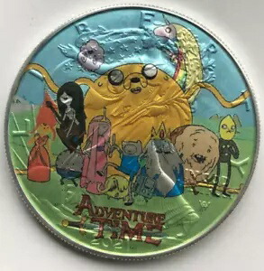 アドベンチャー・タイム限定版アメリカン・シルバー・イーグル 1オンス .999 シルバードルコイン画像