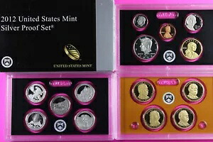 Gem 2012 S シルバー DCAM プルーフ セット 写真にある正確なコインが入手できます ミント ボックス & COA 7082