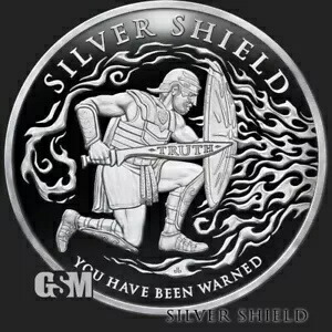 2024 シルバー シールド You Have Been Warned 2 オンス .999 ファイン シルバー ラウンド ミントテージ 1:44
