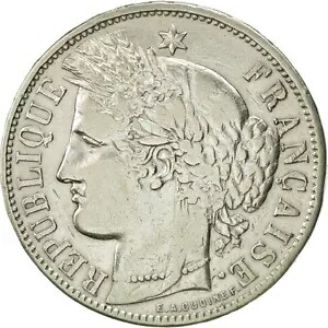 [#490532] コイン、フランス、セレ、5 フラン、1870、ボルドー、VF、シルバー、KM:818.3｜WORLD RESOURCE【KING店】 102,245円