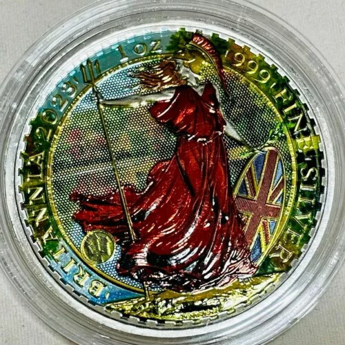 ブリタニア銀貨 2023年 ブリティッシュシーズンズオータムデザインカラー版