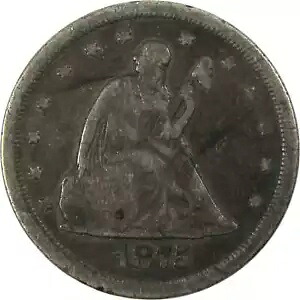 1875 S シーテッド リバティ トゥエンティ セント G グッド シルバー 20c コイン SKU:I13331