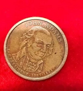第 2 代大統領ジョン アダムズ ドル硬貨 1797 ～ 1801 年