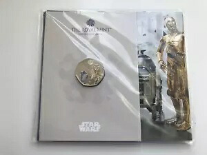 2023 スター ウォーズ R2-D2 C-3PO カラー 50 50 ペンス コイン パック