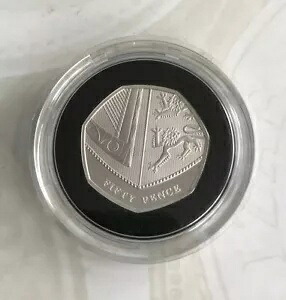 Simply-Coins~ 2021 SHIELD 50 ペンス シルバー プルーフ LTD ED 550 在庫あり