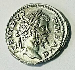 古代銀貨 ローマ帝国 AR デナリウス セプティミウス セウェルス 192 ～ 211 AD。