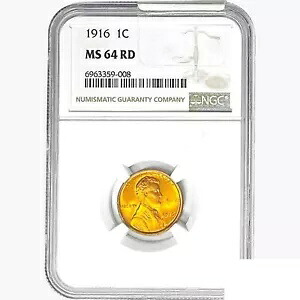 1916 ウィート セント コイン NGC MS64 RD