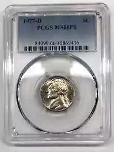 1977 D ジェファーソン ニッケル PCGS MS-66 FS - フルステップ 78,650円