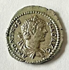 古代銀貨 ローマ帝国 カラカラ AR デナリウス 198 ～ 217 AD。
